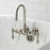 Vintage Two-Handle 2-Hole Tub Wall Mount Clawfoot Tub Faucet