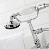 Vintage Three-Handle 2-Hole Tub Wall Mount Clawfoot Tub Faucet with Hand Shower