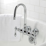 Vintage Two-Handle 2-Hole Tub Wall Mount Clawfoot Tub Faucet