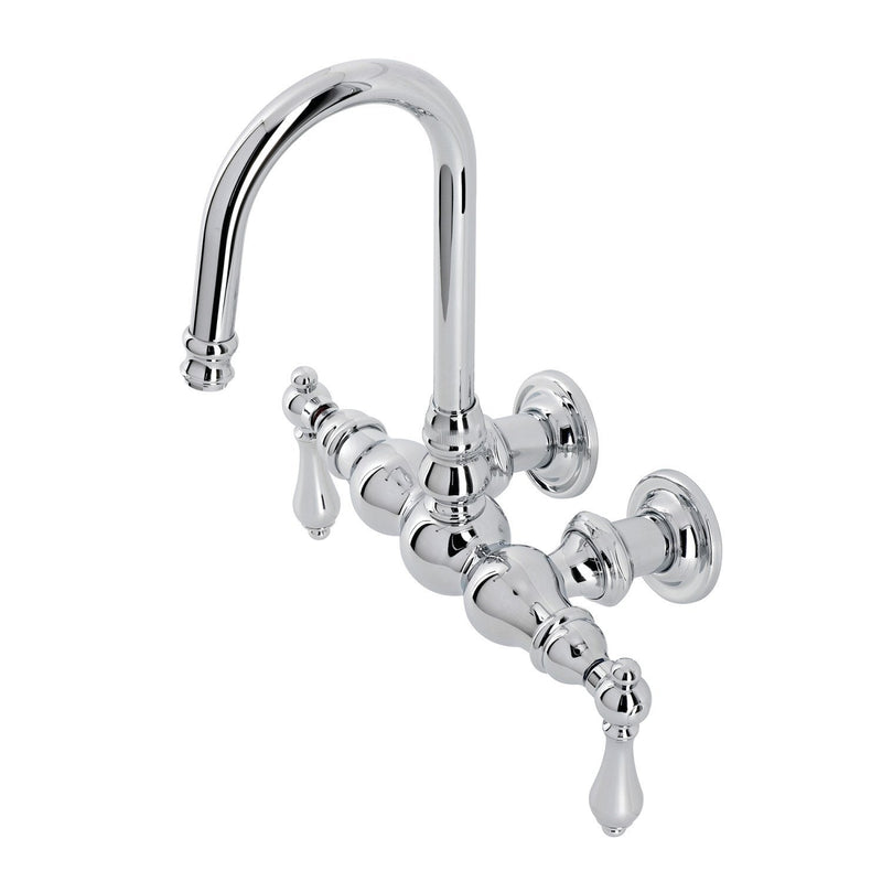 Vintage Two-Handle 2-Hole Tub Wall Mount Clawfoot Tub Faucet