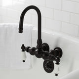 Vintage Two-Handle 2-Hole Tub Wall Mount Clawfoot Tub Faucet