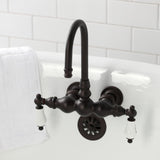 Vintage Two-Handle 2-Hole Tub Wall Mount Clawfoot Tub Faucet