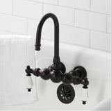 Vintage Two-Handle 2-Hole Tub Wall Mount Clawfoot Tub Faucet