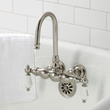 Vintage Two-Handle 2-Hole Tub Wall Mount Clawfoot Tub Faucet