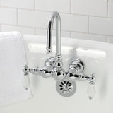 Vintage Two-Handle 2-Hole Tub Wall Mount Clawfoot Tub Faucet