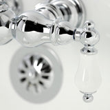 Vintage Two-Handle 2-Hole Tub Wall Mount Clawfoot Tub Faucet