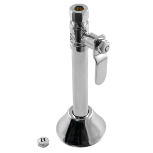 Whitaker 1/2-Inch Sweat x 3/8-Inch O.D. Comp Straight Shut-Off Valve with 5-Inch Extension