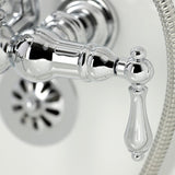 Vintage Three-Handle 2-Hole Tub Wall Mount Clawfoot Tub Faucet with Hand Shower