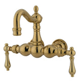 Vintage Two-Handle 2-Hole Tub Wall Mount Clawfoot Tub Faucet
