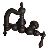 Vintage Two-Handle 2-Hole Tub Wall Mount Clawfoot Tub Faucet