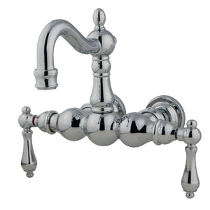 Vintage Two-Handle 2-Hole Tub Wall Mount Clawfoot Tub Faucet