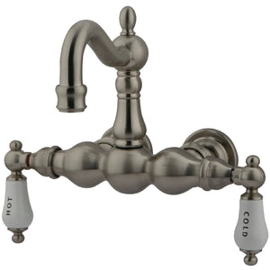 Vintage Two-Handle 2-Hole Tub Wall Mount Clawfoot Tub Faucet