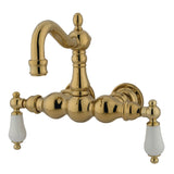 Vintage Two-Handle 2-Hole Tub Wall Mount Clawfoot Tub Faucet
