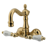 Vintage Two-Handle 2-Hole Tub Wall Mount Clawfoot Tub Faucet