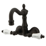 Vintage Two-Handle 2-Hole Tub Wall Mount Clawfoot Tub Faucet