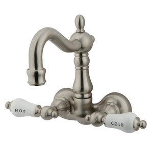 Vintage Two-Handle 2-Hole Tub Wall Mount Clawfoot Tub Faucet