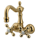 Vintage Two-Handle 2-Hole Tub Wall Mount Clawfoot Tub Faucet