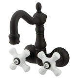 Vintage Two-Handle 2-Hole Tub Wall Mount Clawfoot Tub Faucet