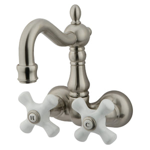 Vintage Two-Handle 2-Hole Tub Wall Mount Clawfoot Tub Faucet