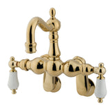 Vintage Two-Handle 2-Hole Tub Wall Mount Clawfoot Tub Faucet