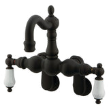 Vintage Two-Handle 2-Hole Tub Wall Mount Clawfoot Tub Faucet