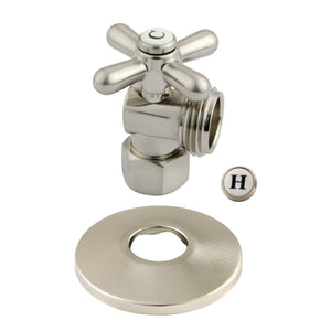 1/2-Inch IPS X 3/4-Inch Hose Thread Quarter-Turn Angle Stop Valve with Flange