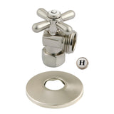 1/2-Inch IPS X 3/4-Inch Hose Thread Quarter-Turn Angle Stop Valve with Flange