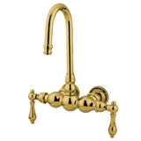 Vintage Two-Handle 2-Hole Tub Wall Mount Clawfoot Tub Faucet