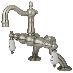 Vintage Two-Handle 2-Hole Deck Mount Clawfoot Tub Faucet