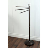 Vintage 40-Inch Freestanding Pedestal 3-Tier Towel Rack