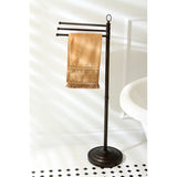 Vintage 40-Inch Freestanding Pedestal 3-Tier Towel Rack