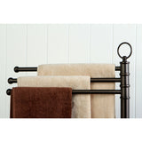 Vintage 40-Inch Freestanding Pedestal 3-Tier Towel Rack