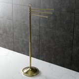 Vintage 40-Inch Freestanding Pedestal 3-Tier Towel Rack