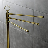 Vintage 40-Inch Freestanding Pedestal 3-Tier Towel Rack