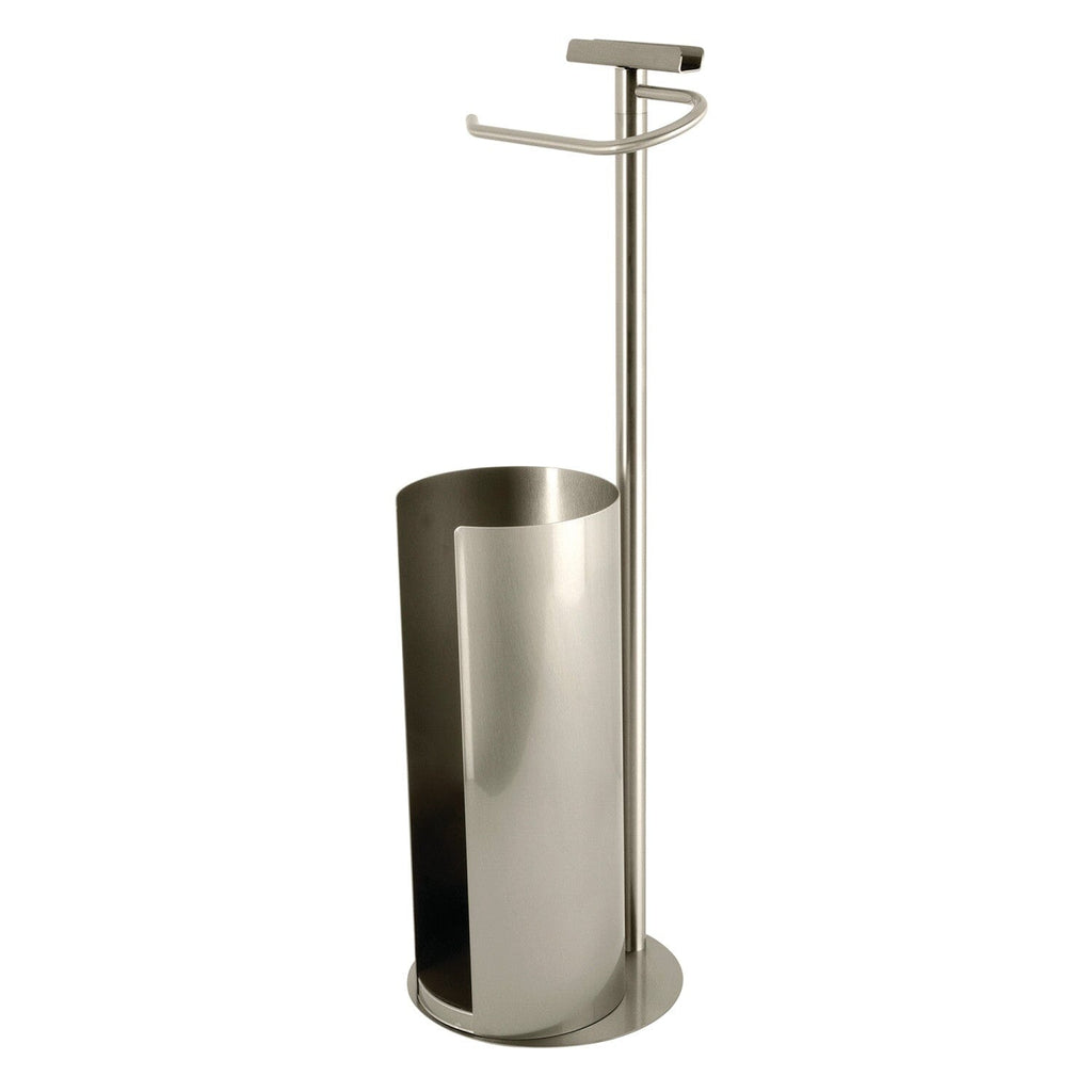 Pedestal Chrome (Grey) Standing Toilet Paper Holder, Kingston Brass