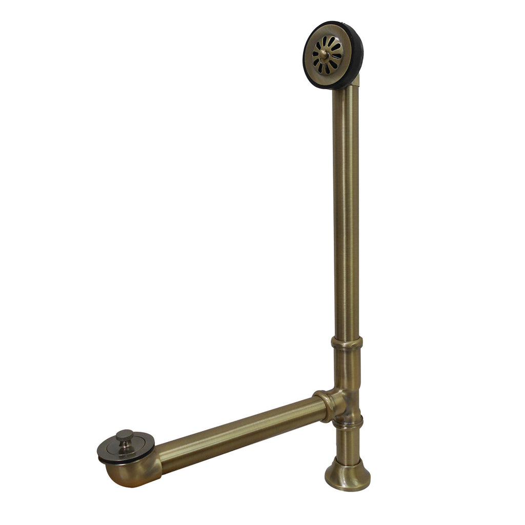 Vintage Brass Lift and Turn Tub Waste and Overflow