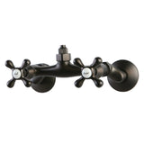 Vintage Wall-Mount Tub Filler Faucet with Riser Adapter