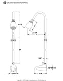 Vintage 1-Hole Wall Mount Convert to Shower Unit