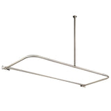 Vintage 61-Inch D-Shaped Shower Curtain Rod