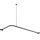 Vintage 63-Inch L-Shaped Shower Curtain Rod