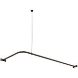 Vintage 63-Inch L-Shaped Shower Curtain Rod