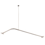 Vintage 63-Inch L-Shaped Shower Curtain Rod