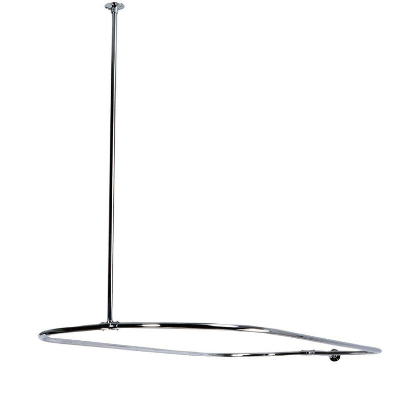 Vintage 44.5-Inch Rectangular Shower Curtain Rod, 18 Gauge