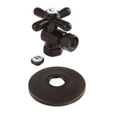 Vintage 3/8-Inch FIP x 3/8-Inch O.D. Comp Quarter-Turn Angle Shut-Off Valve with Flange