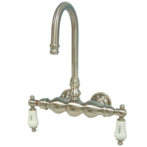 Vintage Two-Handle 2-Hole Tub Wall Mount Clawfoot Tub Faucet