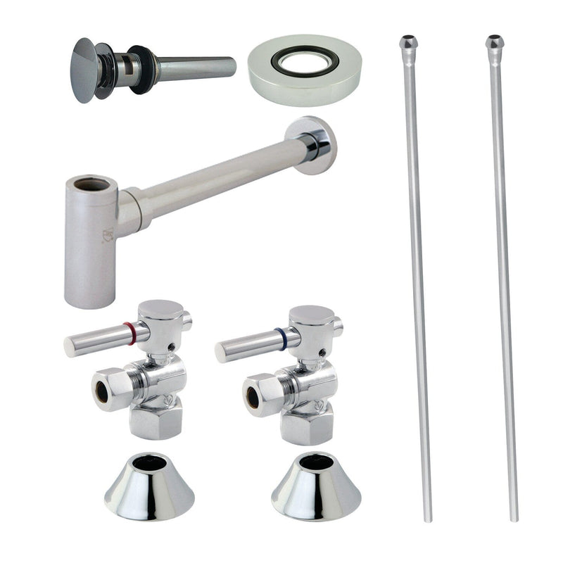 Trimscape Modern Plumbing Sink Trim Kit with Bottle Trap and Overflow Drain