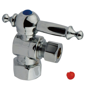 Vintage 1/2-Inch FIP x 3/8-Inch O.D. Comp Quarter-Turn Angle Shut-Off Valve