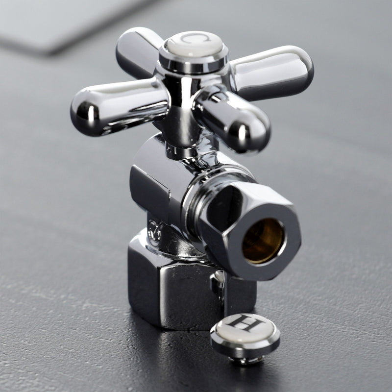 Vintage 1/2-Inch FIP x 3/8-Inch O.D. Comp Quarter-Turn Angle Shut-Off Valve