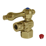 Vintage 1/2-Inch FIP x 3/8-Inch O.D. Comp Quarter-Turn Angle Shut-Off Valve