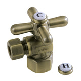Vintage 1/2-Inch FIP x 3/8-Inch O.D. Comp Quarter-Turn Angle Shut-Off Valve